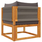 8-tlg. Gartensofa-Set mit Kissen Holz Akazie & Seil