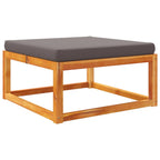 5-tlg. Gartensofa-Set mit Kissen Holz Akazie & Rattan