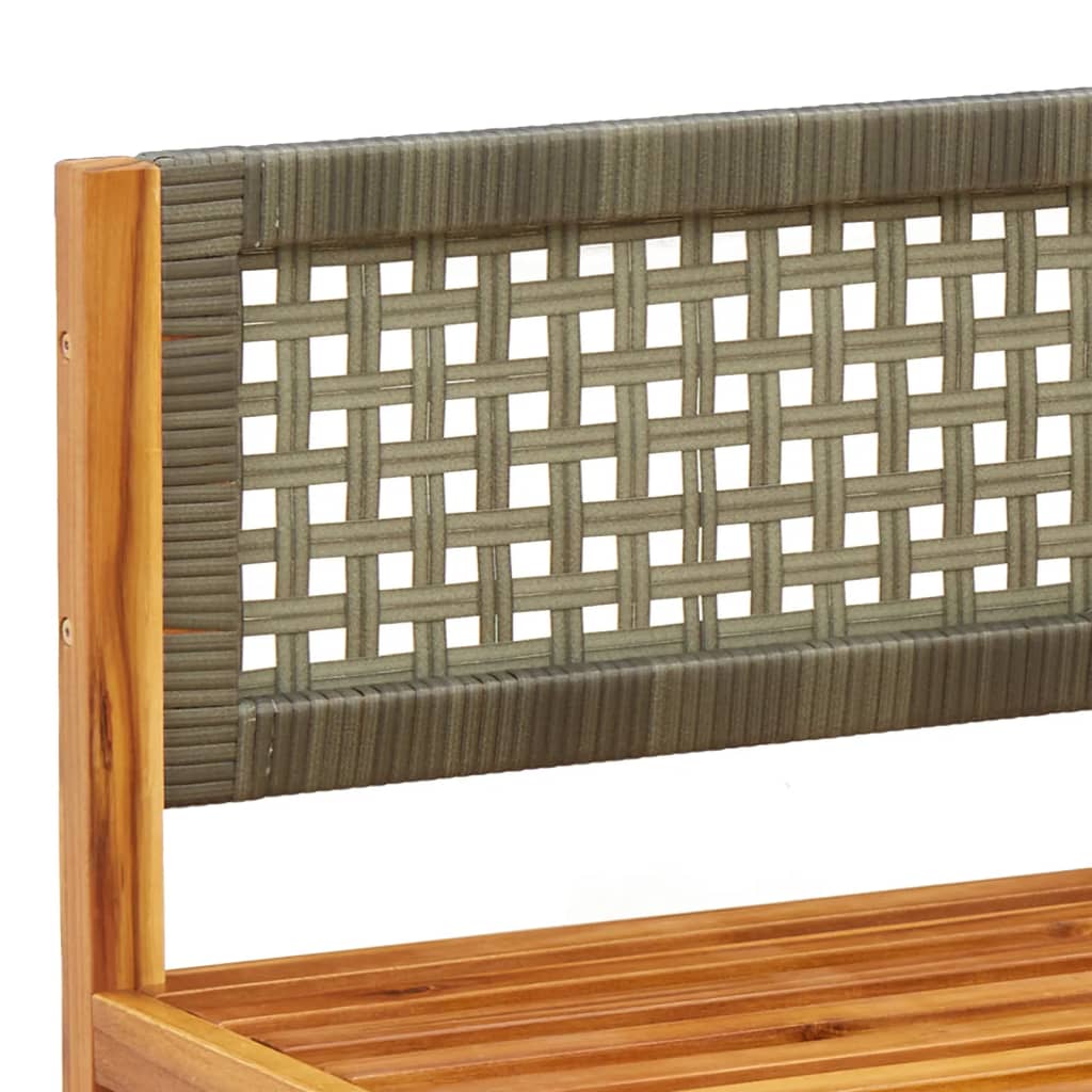 9-tlg. Gartensofa-Set mit Kissen Holz Akazie & Rattan