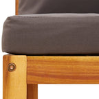 5-tlg. Gartensofa-Set mit Kissen Holz Akazie & Rattan