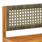4-tlg. Gartensofa-Set mit Kissen Holz Akazie & Rattan