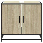 Badezimmer-Waschbeckenschrank Sonoma-Eiche 65 x 33 x 60 cm Holzwerkstoff