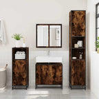 Waschbeckenunterschrank Räuchereiche 65x33x60 cm Holzwerkstoff