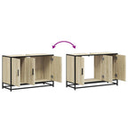 Badezimmer-Waschbeckenschrank Sonoma-Eiche 90 x 33 x 60 cm Holzwerkstoff