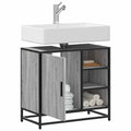 Waschbeckenunterschrank Grau Sonoma 65x33x60 cm Holzwerkstoff