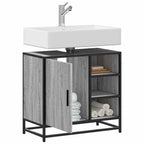 Waschbeckenunterschrank Grau Sonoma 65x33x60 cm Holzwerkstoff