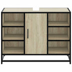 Badezimmer-Waschbeckenschrank Sonoma-Eiche 80 x 33 x 60 cm Holzwerkstoff