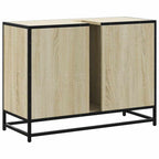 Badezimmer-Waschbeckenschrank Sonoma-Eiche 80 x 33 x 60 cm Holzwerkstoff