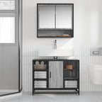 Waschbeckenunterschrank Grau Sonoma 80x33x60 cm Holzwerkstoff