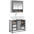 Waschbeckenunterschrank Grau Sonoma 80x33x60 cm Holzwerkstoff
