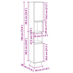 Badschrank Sonoma-Eiche 30x30x190 cm Holzwerkstoff