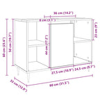 Badschrank Sonoma-Eiche 80x33x60 cm Holzwerkstoff