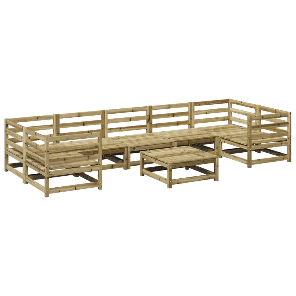 8-tlg. Garten-Sofagarnitur Kiefernholz Imprägniert