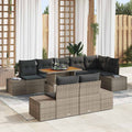 Garten Essgruppe mit Kissen 9 pcs Grau und Braun