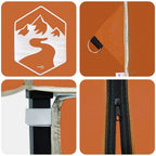 Pavillon-Zelt Orange 194 x 194 x 251 cm Stoff