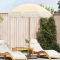 Strandparasol Gelb und Weiß 160 x 160 x 196 cm