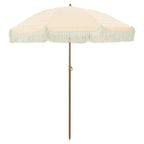 Strandparasol Gelb und Weiß 160 x 160 x 196 cm