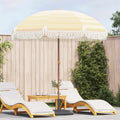 Strandparasol Gelb und Weiß 205 x 205 x 210 cm