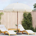 Strandparasol Grau und Weiß 205 x 205 x 210 cm