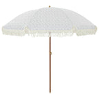 Strandparasol Grau und Weiß 205 x 205 x 210 cm