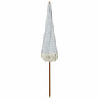 Strandparasol Grau und Weiß 205 x 205 x 210 cm