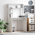 Schreibtisch mit Regal Weiß 91 x 50 x 149 cm Holzwerkstoff