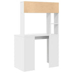 Schreibtisch mit Regal Weiß 91 x 50 x 149 cm Holzwerkstoff