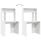 Schreibtisch mit Regal Weiß 91 x 50 x 149 cm Holzwerkstoff