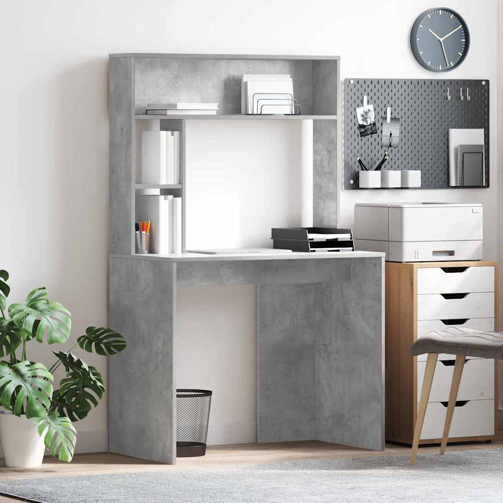 Schreibtisch Beton Grau 91 x 50 x 149 cm Holzwerkstoff
