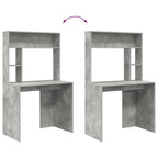 Schreibtisch Beton Grau 91 x 50 x 149 cm Holzwerkstoff