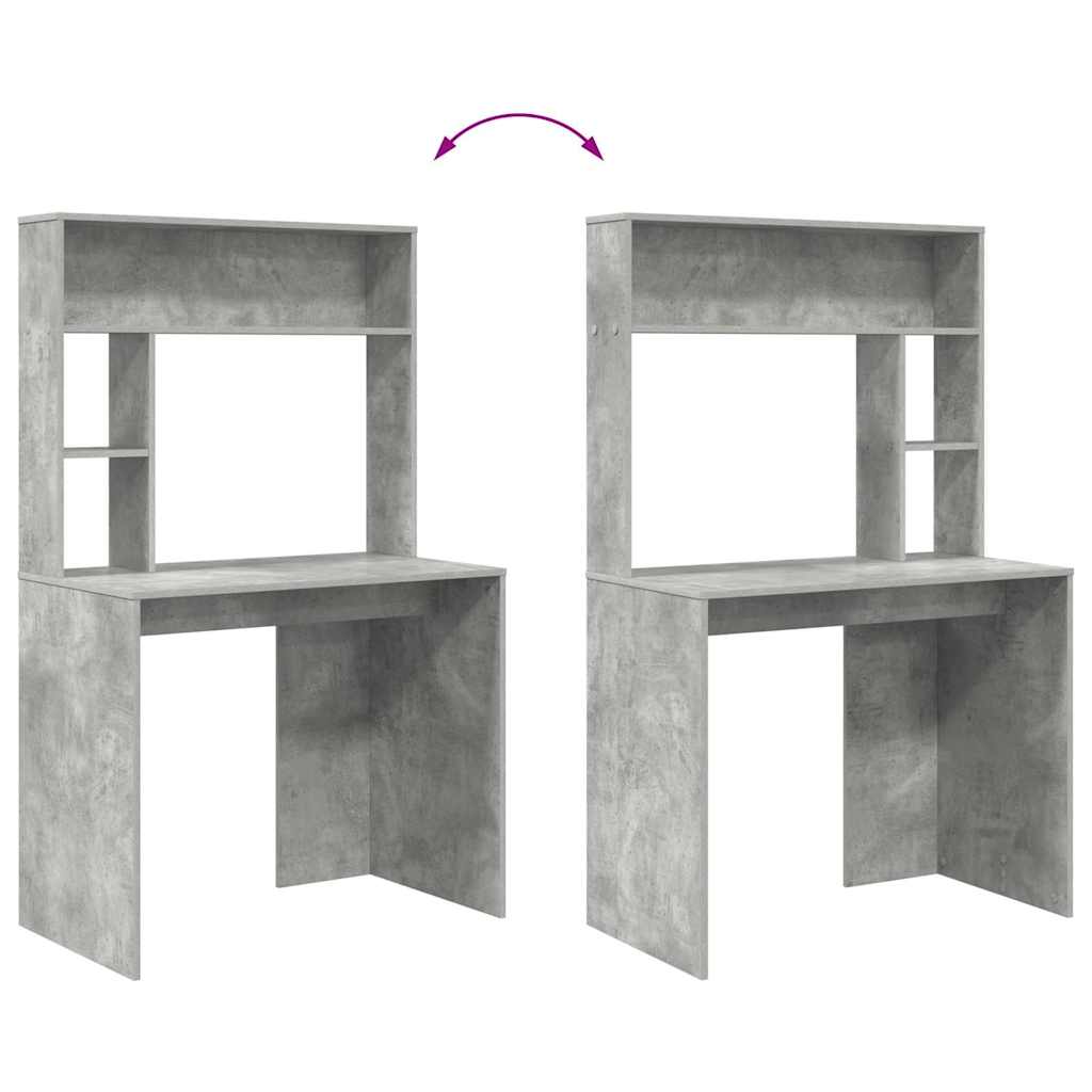 Schreibtisch Beton Grau 91 x 50 x 149 cm Holzwerkstoff