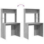 Schreibtisch Graues Sonoma 91 x 50 x 149 cm Holzwerkstoff