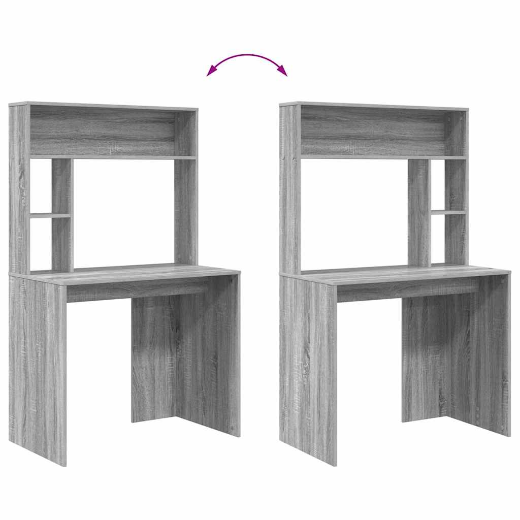 Schreibtisch Graues Sonoma 91 x 50 x 149 cm Holzwerkstoff