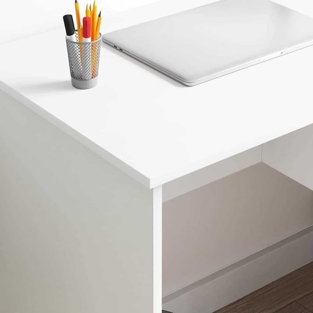 Schreibtisch mit Schubladen Weiß 90 x 49 x 75 cm Holzwerkstoff