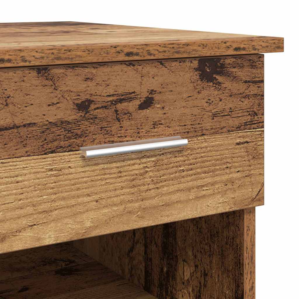 Schreibtisch mit Regal Altholz 90 x 49 x 75 cm Holzwerkstoff