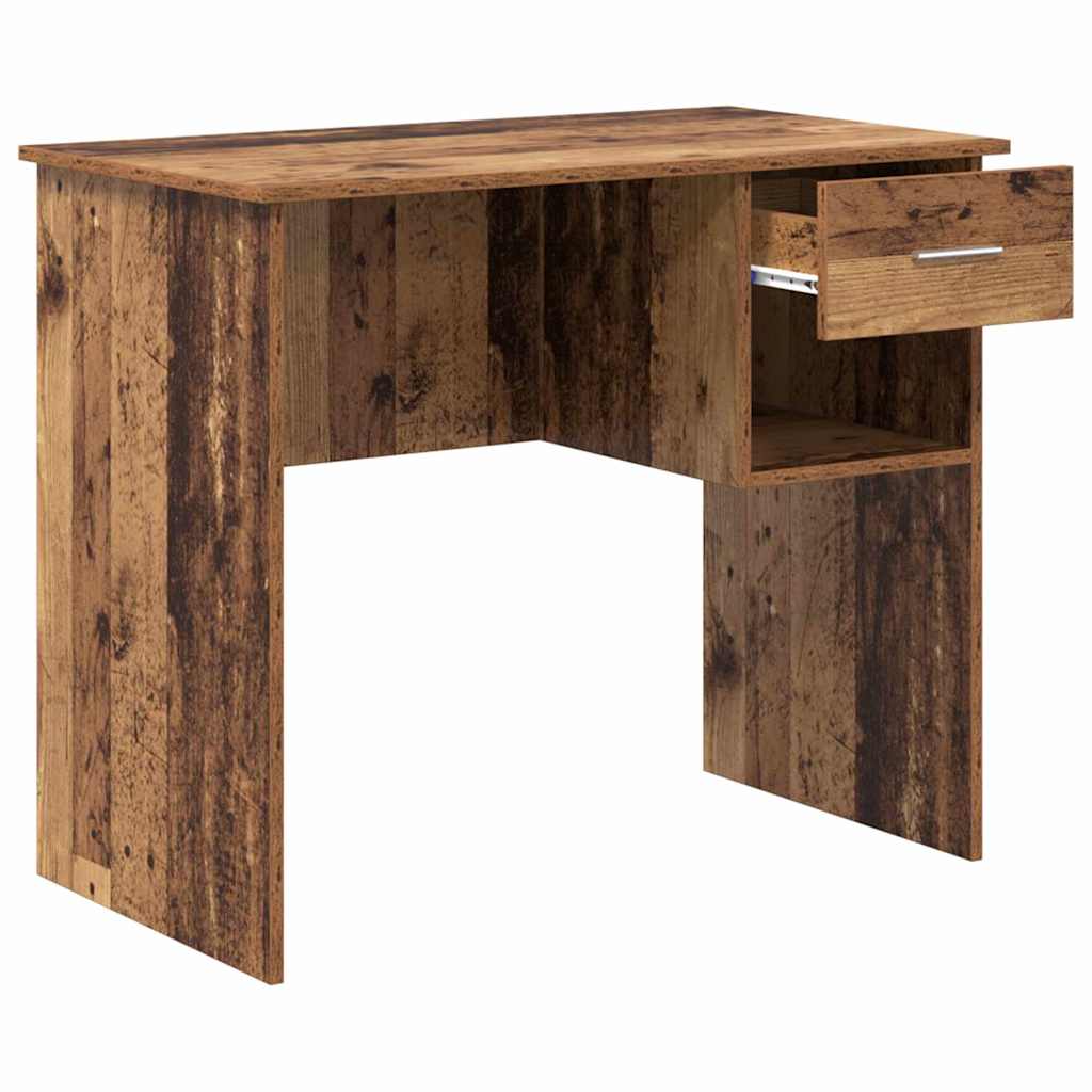 Schreibtisch mit Regal Altholz 90 x 49 x 75 cm Holzwerkstoff