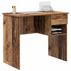 Schreibtisch mit Regal Altholz 90 x 49 x 75 cm Holzwerkstoff