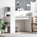 Schreibtisch mit Regal Weiß 113 x 54 x 120 cm Holzwerkstoff