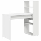 Schreibtisch mit Regal Weiß 113 x 54 x 120 cm Holzwerkstoff