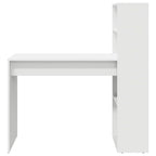Schreibtisch mit Regal Weiß 113 x 54 x 120 cm Holzwerkstoff