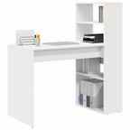 Schreibtisch mit Regal Weiß 113 x 54 x 120 cm Holzwerkstoff