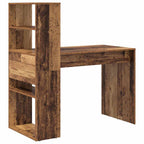 Schreibtisch mit Regal Altholz 113 x 54 x 120 cm Holzwerkstoff