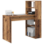 Schreibtisch mit Regal Altholz 113 x 54 x 120 cm Holzwerkstoff