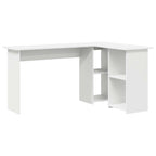 Schreibtisch mit Regal Weiß 142 x 102 x 73 cm Holzwerkstoff