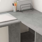 Schreibtisch Beton Grau 142 x 102 x 73 cm Holzwerkstoff