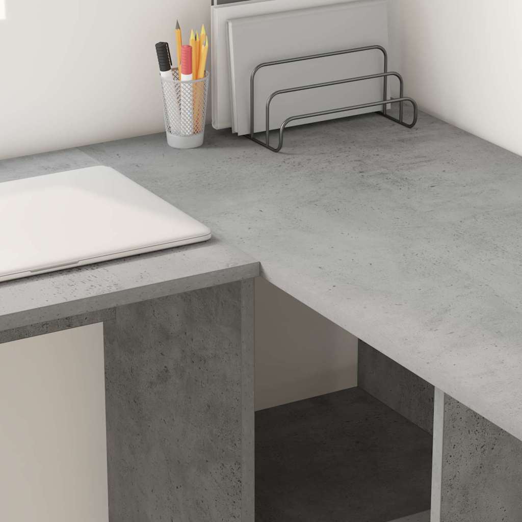 Schreibtisch Beton Grau 142 x 102 x 73 cm Holzwerkstoff