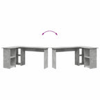 Schreibtisch Beton Grau 142 x 102 x 73 cm Holzwerkstoff