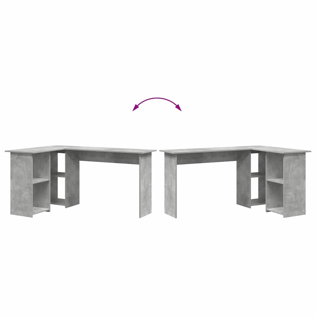 Schreibtisch Beton Grau 142 x 102 x 73 cm Holzwerkstoff