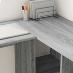 Schreibtisch Graues Sonoma 142 x 102 x 73 cm Holzwerkstoff