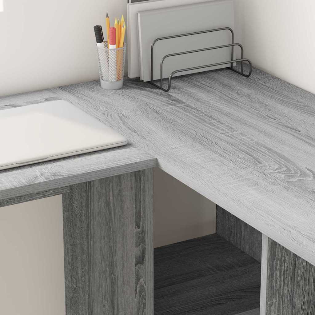 Schreibtisch Graues Sonoma 142 x 102 x 73 cm Holzwerkstoff